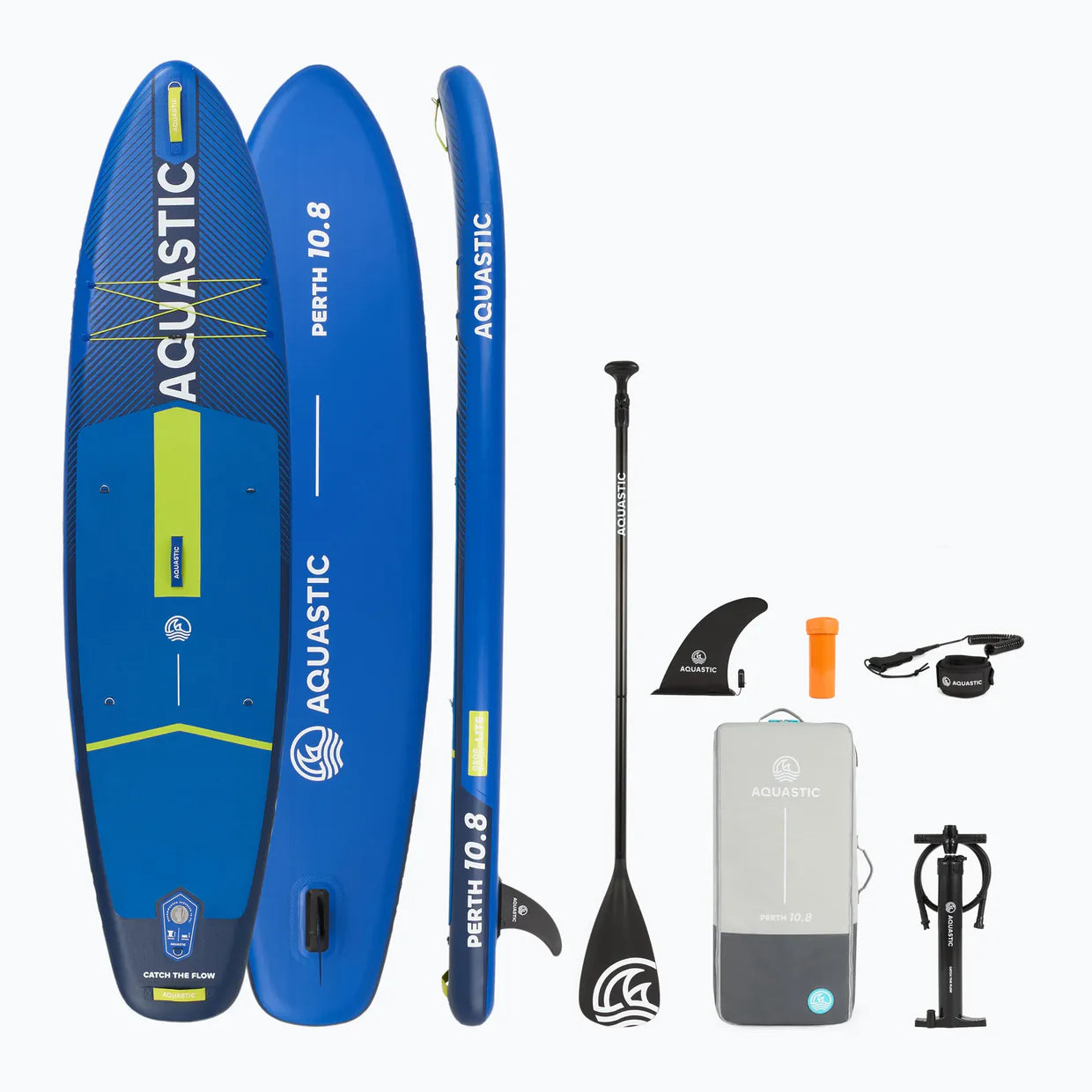 SUP gonflable Aquastic Perth 10’8″ – All-round, kit complet, portance 145 kg