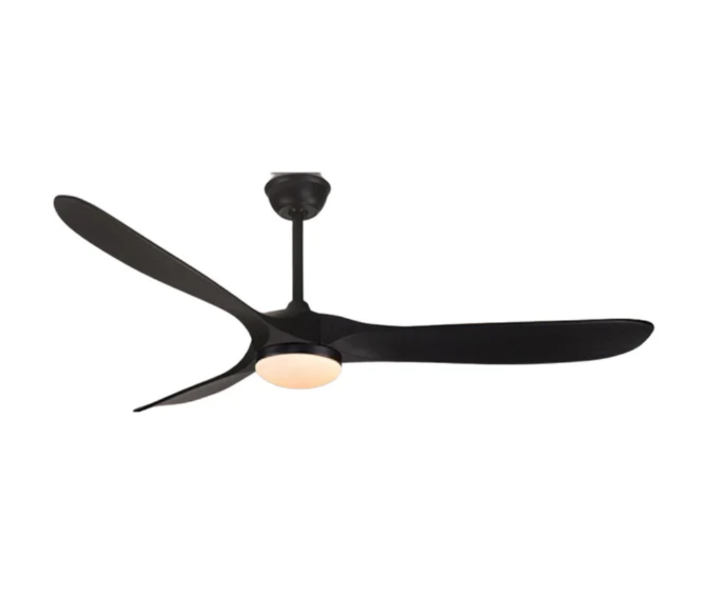 Ventilateur de plafond réversible silencieux en bois avec lumière et télécommande – Exquio