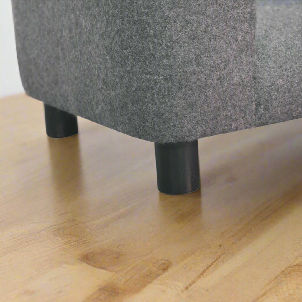 Mini Canapé-Lit pour Animaux en Tweed Gris “Battleship” – Élégance et Confort Haut de Gamme