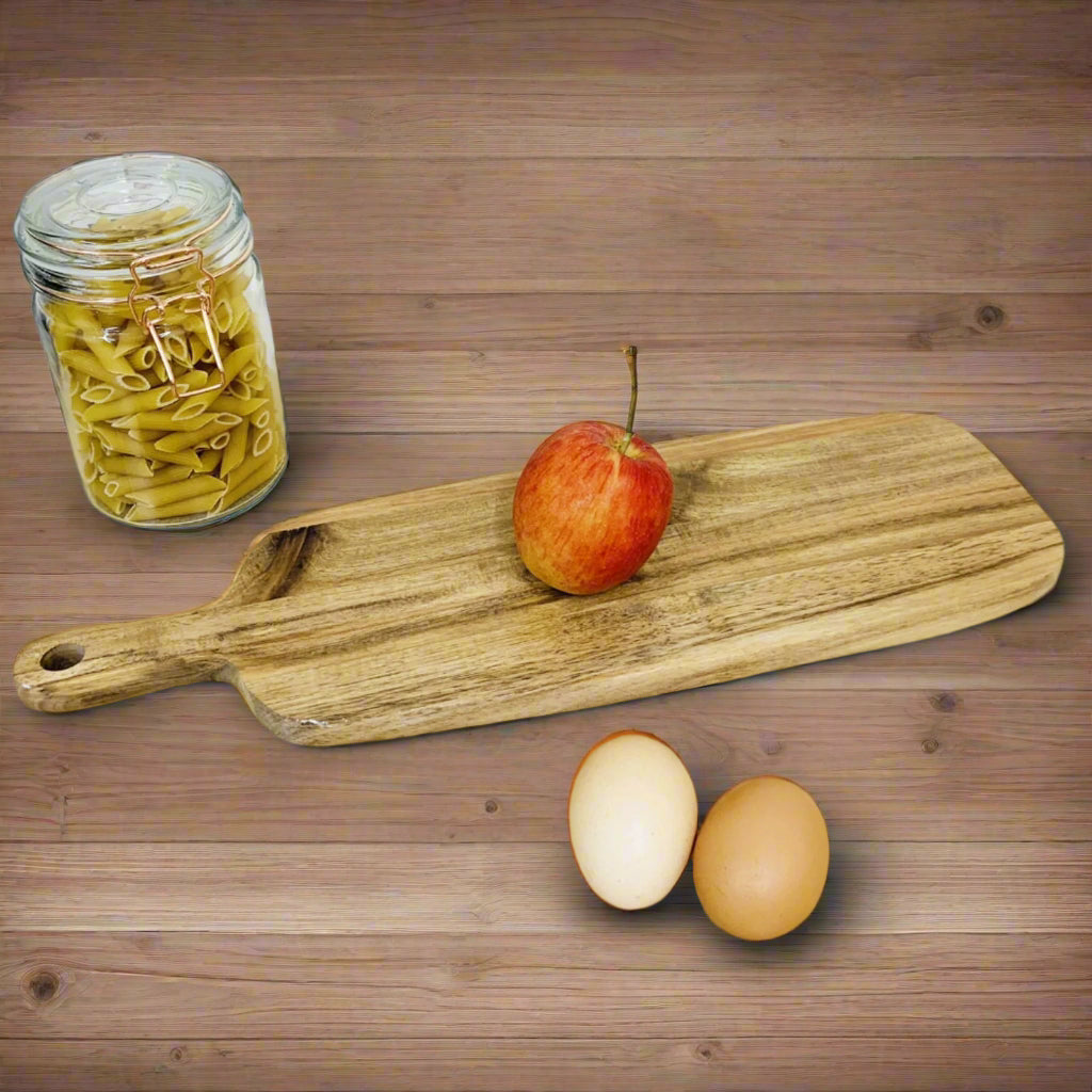 Planche de Service en Bois d’Acacia 45x14 cm – Élégance Naturelle pour Vos Présentations
