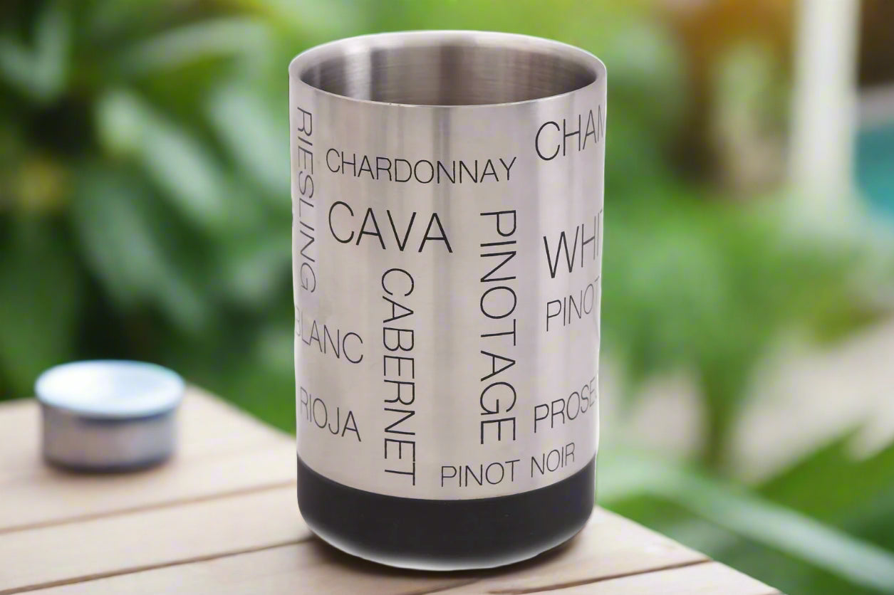 Seau Rafraîchisseur à Vin en Inox avec Base Antidérapante – Élégance et Performance