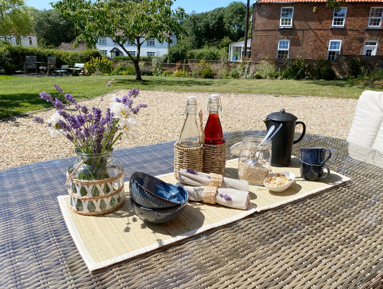 Lot de 4 Sets de Table en Herbe Tressée – Style Naturel et Bohème